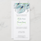 Invitation Paon Vintage 3 Plumes (Devant)