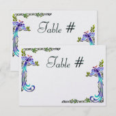 Invitation Paons Craftsman (numéros de table) (Devant / Derrière)