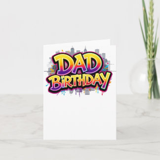 Invitation Papa Anniversaire Ville Arc-en-ciel Graffiti