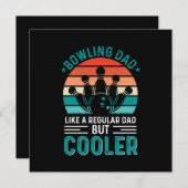 Invitation Papa au bowling (Devant / Derrière)