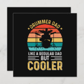 Invitation Papa batteur (Devant / Derrière)