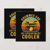 Invitation Papa batteur comme un papa normal mais plus cool (Devant / Derrière)