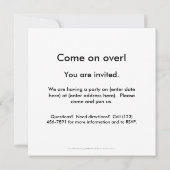 Invitation Papa - bébé de canard de papa de père dans l'art (Dos)