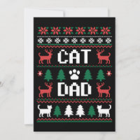 Papa Chat Pull Noël Moche Patte Renne Noël