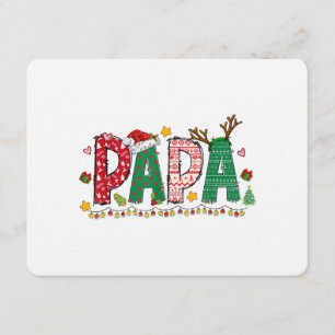 Invitation Papa Claus Lumières de Noël Pyjama Famille Assorti