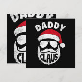 Invitation Papa Claus Santa Claus Noël drôle assorti P (Devant / Derrière)