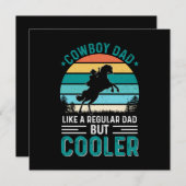 Invitation Papa cow-boy (Devant / Derrière)