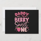 Invitation Papa de la douce fraise d'anniversaire (Devant)