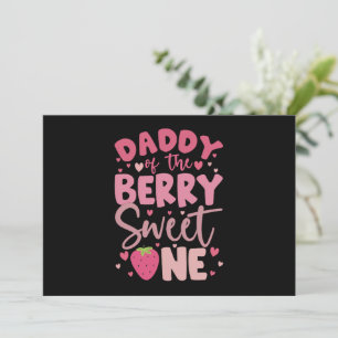 Invitation Papa de la douce fraise d'anniversaire