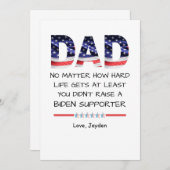 Invitation Papa drôle, vous n'avez pas élevé un libéral (Devant / Derrière)