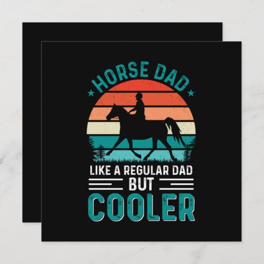 Invitation Papa du cheval (Devant / Derrière)