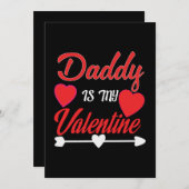 Invitation Papa est mon Valentin (Devant / Derrière)
