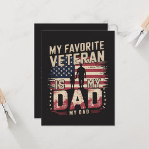Invitation Papa Fête des Pères Mon Vétéran Préféré
