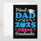 Invitation Papa fier de son diplômé de maternelle 2025 (Devant / Derrière)