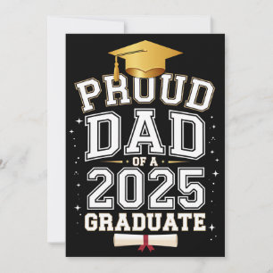 Invitation Papa fier d'un diplômé de 2025 Remise des diplômes
