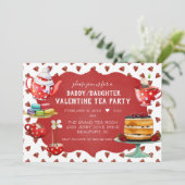 Invitation Papa/Fille Valentine Tea Party (Debout devant)