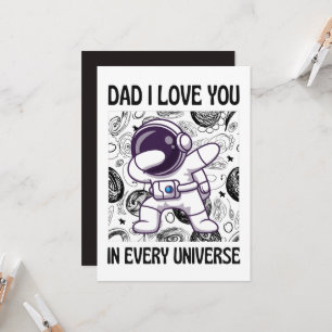 Invitation Papa, je t'aime dans tous les univers Astronaut Da