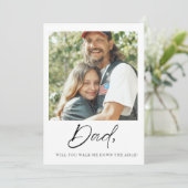 Invitation Papa M'accompagneras-tu à l'autel Père Mariée (Debout devant)