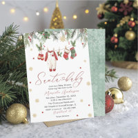 Papa Noël aquarelle Bébé Hiver  Maman futur maman