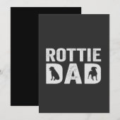 Invitation Papa Rottweiler Drôle Fête des Pères Cadeau Chien  (Devant / Derrière)