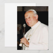 Invitation Pape Saint Jean-Paul II (Devant / Derrière)