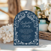 Invitation Papel bleu Picado Photo Graduation