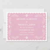 Invitation Papel moderne Picado Enregistrer la date (Devant)