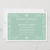 Invitation Papel moderne Picado Enregistrer la date (Devant)