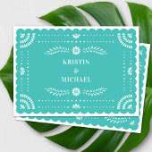 Invitation Papel moderne Picado Enregistrer la date