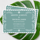 Invitation Papel moderne Picado Enregistrer la date