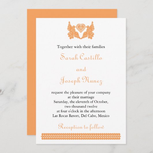 Invitation Papel Picado (Devant / Derrière)