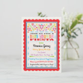 Invitation Papel Picado Baby shower mexicain Fiesta (Debout devant)