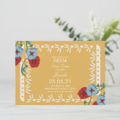 Invitation Papel Picado Botanical Fiesta Sweet 16 Mexicain (Debout devant)