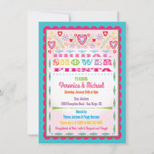 Invitation Papel Picado Fête des mariées mexicaine Fiesta (Devant)