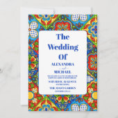 Invitation Papel Picado Fleurs en fleurs Mariage de style mex (Devant)