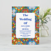 Invitation Papel Picado Fleurs en fleurs Mariage de style mex (Debout devant)