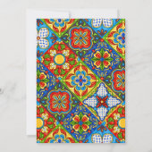 Invitation Papel Picado Fleurs en fleurs Mariage de style mex (Dos)