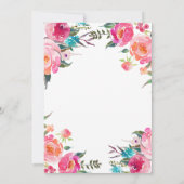 Invitation Papel Picado Fleurs en fleurs Mariage de style mex (Dos)