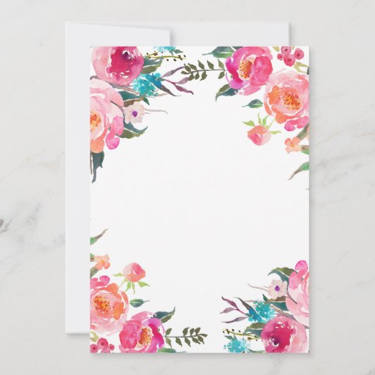 Invitation Papel Picado Fleurs en fleurs Mariage de style mex (Dos)