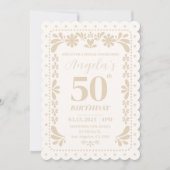 Invitation Papel Picado Mexicain Neutre Anniversaire Invitati (Devant)