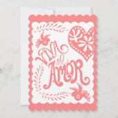 Invitation Papel Picado Mexicaine Fiesta Mariage thème de ban (Dos)