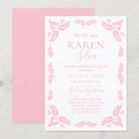 Papel Picado Quinceanera rose