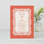 Invitation Paper Lace Bridal Shower (Debout devant)