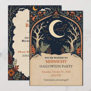 Invitation Papercut Halloween de minuit