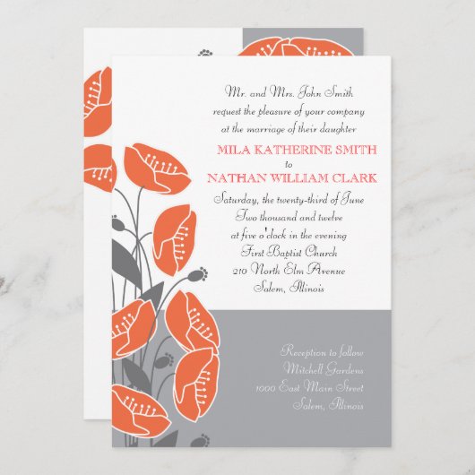 Invitation Papes rouges (Devant / Derrière)