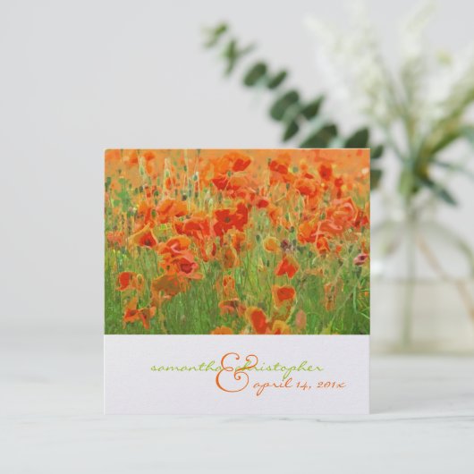 Invitation Papes rouges/invitations de mariage (Debout devant)