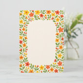 Invitation Papeterie à motif floral (Debout devant)