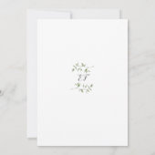 Invitation Papeterie de douche de mariée avec monogramme en l (Dos)
