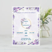 Invitation Papeterie de Luxe pour un Mariage de Luxe (Debout devant)