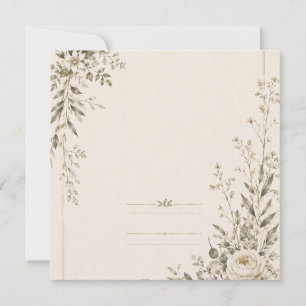 Invitation Papeterie de mariage au charme botanique naturel